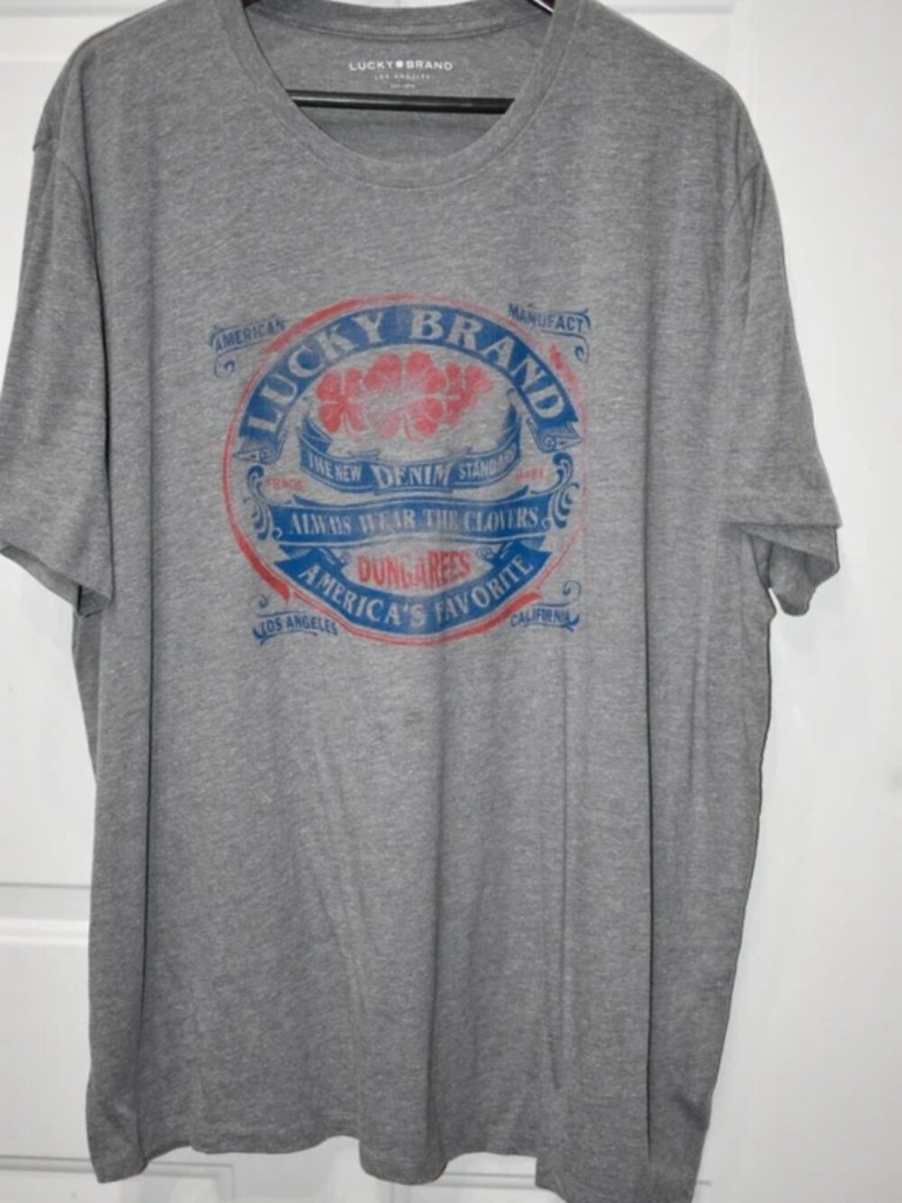 Lucky Brand "Always Wear The Clovers" Tri-Blend Graphic Tee – Men's XXL